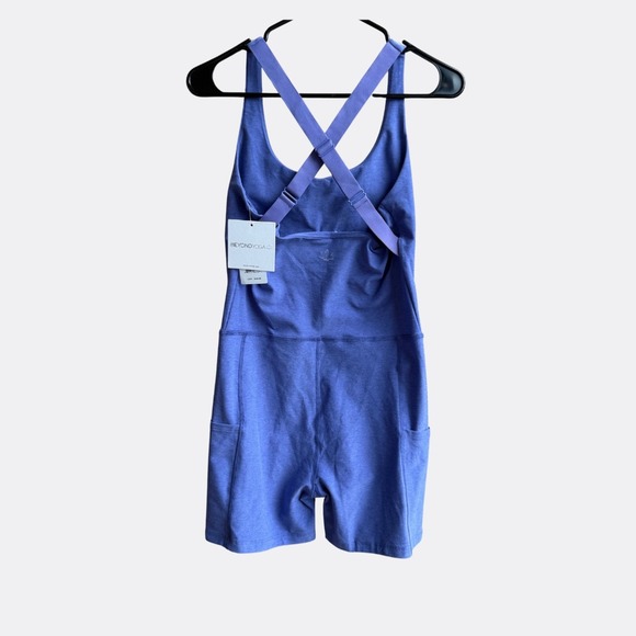 Beyond Yoga Spacedye Get Up & Go Pocket Biker Jumpsuit Blue Size M NWT Women's - Picture 3 of 5